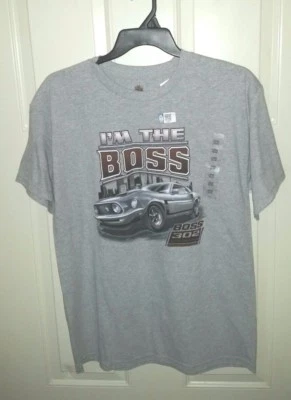 Nueva Camiseta con Etiqueta I'M The BOSS Ford Mustang Boss 302 Talla L 42-44 Hthr Gris Foto 1 de 4