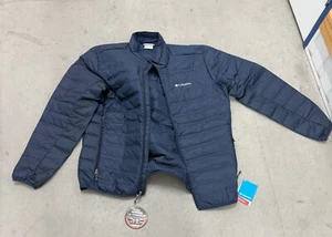 columbia mens jacket XL bnwt blue puffer lake 22 down jacket - Picture 1 of 4