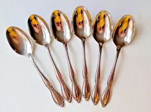 Lotto 6 cucchiaini ovali da zuppa Strathmore inox Oneida - Foto 1 di 4