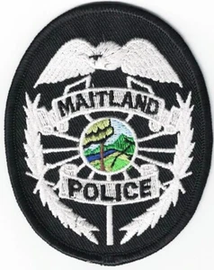 Maitland Police Florida breast patch silver (approx. 3.5x2.5 inches) - Picture 1 of 1