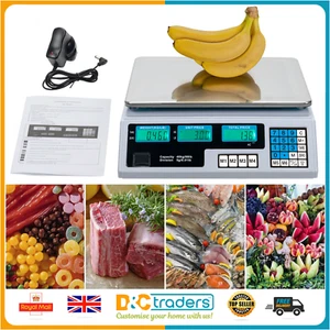 40kg/5g Digital Scale Electronic Pricing Computing Weight Shop Market Scale UK - Picture 1 of 24