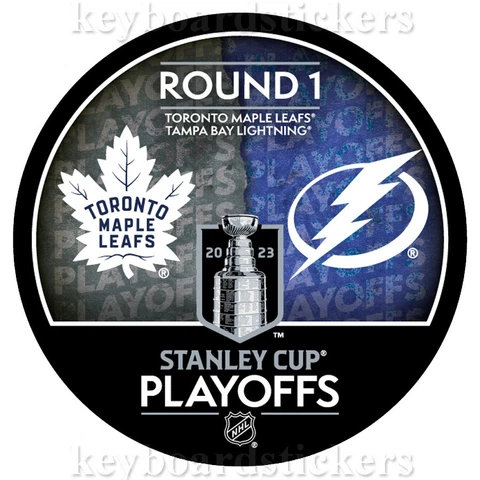 2023 Stanley Cup Playoffs Dueling Puck Toronto Maple Leafs & Tampa Bay Lightning Cover