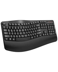 EDJO Ergonomic Wireless Keyboard with Wrist Rest, Wave Keys, 2.4GHz Full Size - Picture 1 of 7