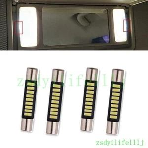 4xFor Infiniti JX35 Car Interior Sun Visor Cover Led Light White Frame Lamp Trim - Bild 1 von 3