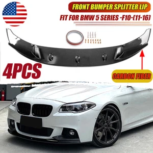 Carbon Fiber Front Bumper Splitter Lip Fits 2011~2016 BMW F10 5 Series M Sport - Foto 1 di 13