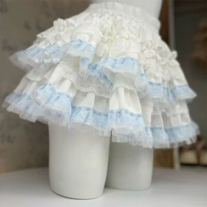 Japanischer Damen Lolita High Waist süßer Kuchenrock Kawaii kurzer Rock - Bild 1 von 5