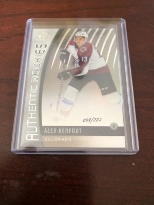 17/18 SP GU Authentic Rookies Alex Kerfoot Hockey Card #114 94/223 - Image 1 of 4