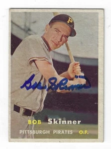 Autographed 1957 TOPPS BOB SKINNER Pittsburgh Pirates card #209 w/ COA  - Picture 1 of 1