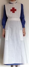 VAD Uniform Style Nurse Handmade WW1 WWI Historical Costume Apron, size 2-30,new