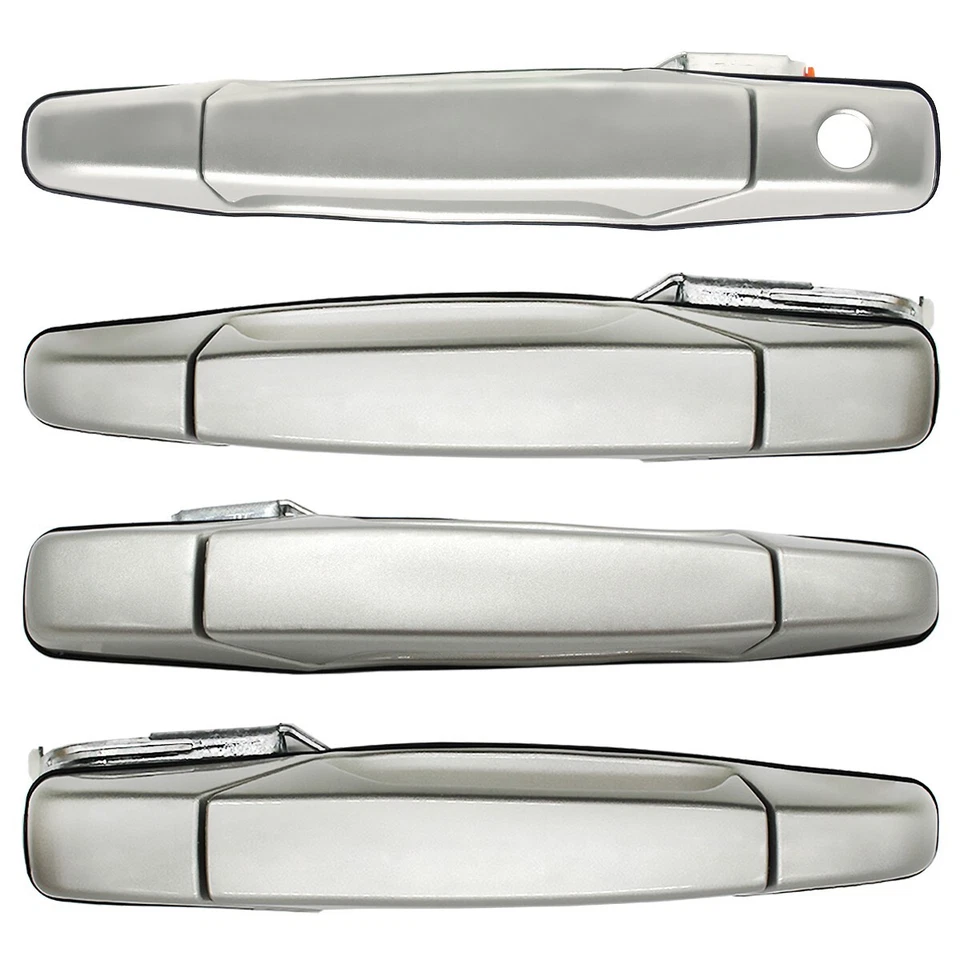 New Exterior Silver Birch Painted Door Handle Set For 2007-2014 Silverado Sierra Foto 1 de 4
