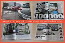 VW Golf VI 1.4 TSI mit 122PS Literaturpaket Nr.2 - 9 komplette Zeitschriften