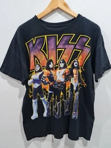 Camiseta Kiss 2009 etiqueta azul líquido talla mediana buen estado - Imagen 1 de 6