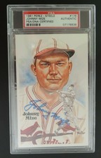 1981 Perez-Steele Hall of Fame 176 Johnny Mize autographed PSA/DNA certified