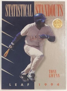 1994 Leaf Statistical Standouts - Tony Gwynn - #9 - San Diego Padres - NrMt+