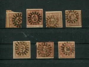 Bayern -  7 x Nr. 4  o  -  KW ca. 70,-- € ( 15269 ) - Picture 1 of 2