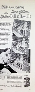 VINTAGE 1950s Print Ad ~ Bell & Howell Movie Camera ~ ...Live a Lifetime... - Picture 1 of 1