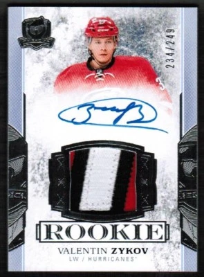 2017 18 UD The Cup Valentin Zykov Auto Patch Rookie Rc /249 3 Colors  - Image 1 of 2