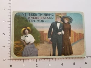 Vintage Tinted Photo Postcard Ive Been Thinking Just Where I Stand With You - Imagen 1 de 2