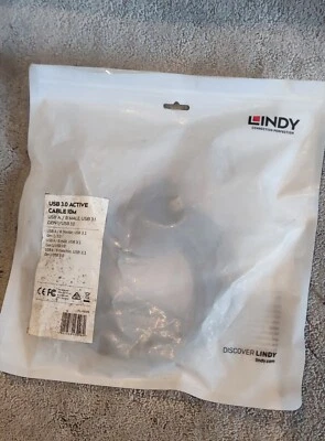 Lindy USB 3.0 Active Cable 10m USB-A / USB-B Male - Image 1 of 4