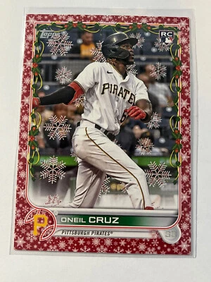 2022 Topps Holiday Mega Box Red Metallic /99 Oneil Cruz #HW173 Rookie RC - Image 1 of 2
