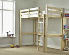 HEAVY DUTY Solid Pine HIGH SLEEPER Bunk Bed - 2ft 6 Small Single (EB13)