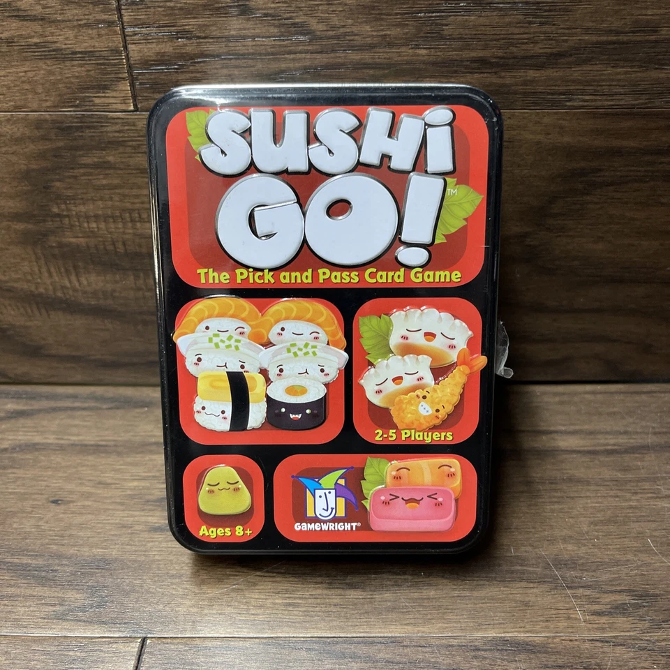 Sushi Go The Pick And Pass Card Game Gamewright Tin Metal Case Box