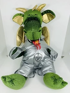 Build A Bear Year of The Dragon Plush Green W/Knight Outfit 20" BABW DAMAGED! - Picture 1 of 11