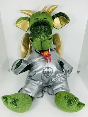 Build A Bear Year of The Dragon Plush Green W/Knight Outfit 20" BABW DAMAGED! - Image 1 of 4