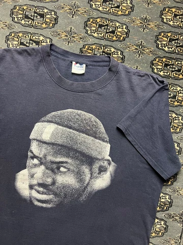 Vtg Lebron James Big Face Double Sided Graphic Cleveland Cavaliers Size L Cover