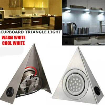 LED Mains Kitchen Under Cabinet Cupboard Triangle Light 240V No Driver Required - Image 1 of 4