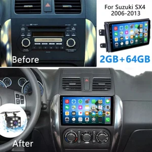 64G Carplay For Suzuki SX4 2006-2013 Android 13 Car Stereo FM Radio Navi+CAM GPS - Picture 1 of 15