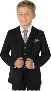 Suit for Boys 3 Pieces Slim Fit Kids Formal Suit Child Wedding Tuxedo Blazer - Picture 1 of 29