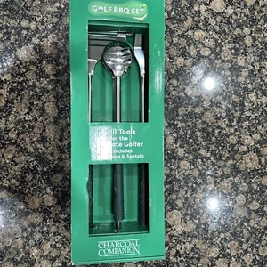 Golf BBQ Set - Charcoal Grill Tools Ultimate Golfer.  Hole In Back Of Box - Picture 1 of 8