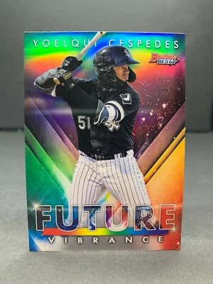 2021 Bowman's Best Yoelqui Cespedes Future Vibrance Refractor White Sox BFV-14 - Image 1 of 2