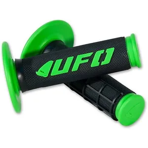 UFO Motocross Enduro Half Waffle Challenger Grips Green - Picture 1 of 1