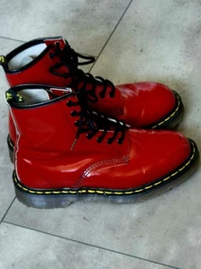Dr. Martens Damen Lackleder Boots Größe 38 - Rot - Bild 1 von 6
