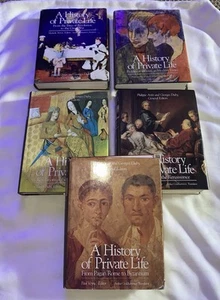 A History of Private Life Volumes 1-5 Complete Set by Ariès & Duby HC DJ 1988 - Picture 1 of 19