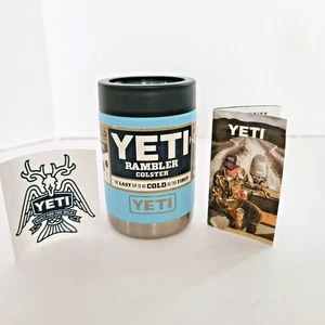 Yeti Rambler Can Colster Thermo Flaschenhalter 12 oz Himmelblau BBQ Angeln Bier - Bild 1 von 15