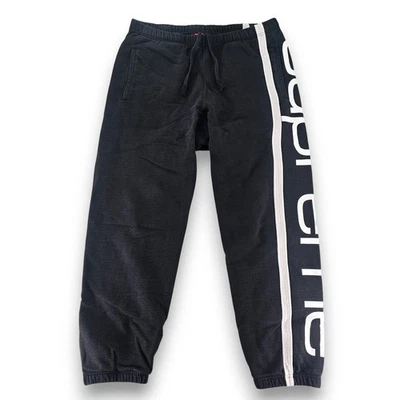 Supreme Big Logo Paneled Track Pants Black White Mens Medium Sweatpants - Image 1 of 4