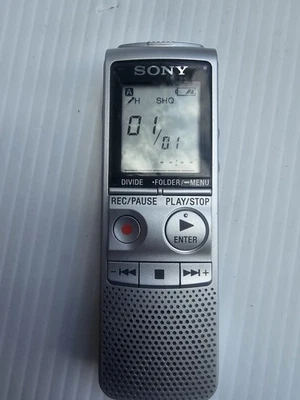 SONY IC Recorder ICD-BX800 Silver Handheld Digital Voice Recorder Tested - Image 1 of 4