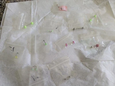 Lot 30 Assorted Body Jewelry For Tongues, Noses - Image 1 of 4