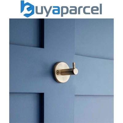 GARDEN TRADING Novello Antique Brass Bathroom Door Dressing Gown Robe Towel Wall Hook Metal