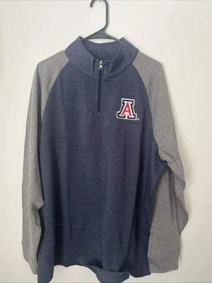 Arizona Wildcats Sweatshirt Mens XL Pullover L/S Blue 1/4 Zip Athleticwear - Image 1 of 4