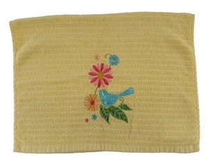 Decorative Hand Towel Spring Blossoms & Blooms 16"X24" Colorful Embroidery EUC - Picture 1 of 14