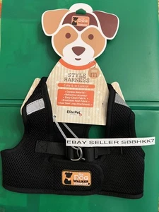 THE DOG WALKER COMPANY Malla NEGRO Arnés Cómodo Cachorro Perro MEDIANO NUEVO CON ETIQUETAS - Imagen 1 de 2