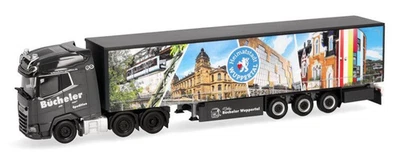 HERPA, DAF XG 6x2 con rimorchio a 3 assi BUCHELER WUPPERTAL, 1/87,  HER319737 - Immagine 1 di 4