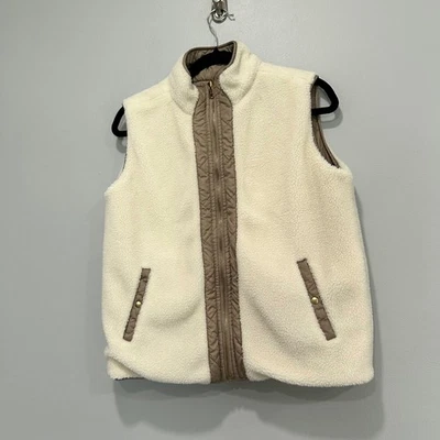 Chaleco polar crema Joie XS para mujer sin mangas acolchado acolchado cremallera informal Foto 1 de 4
