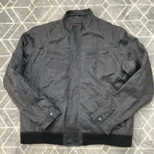 Hamnett Suede Feel Bomber Trucker Jacket Men’s XL Grey Full Zip - Picture 1 of 9