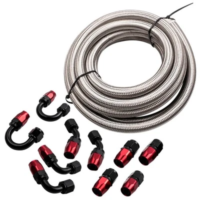 Universale AN-10 Estremità del tubo flessibile + 16Feet/5M Tubo intrecciato Kit - Immagine 1 di 4