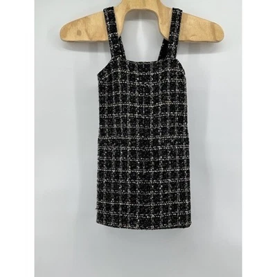 Abercrombie & Fitch XXS Black Tweed Mini Dress Sleeveless Square Neck Career - Image 1 of 4
